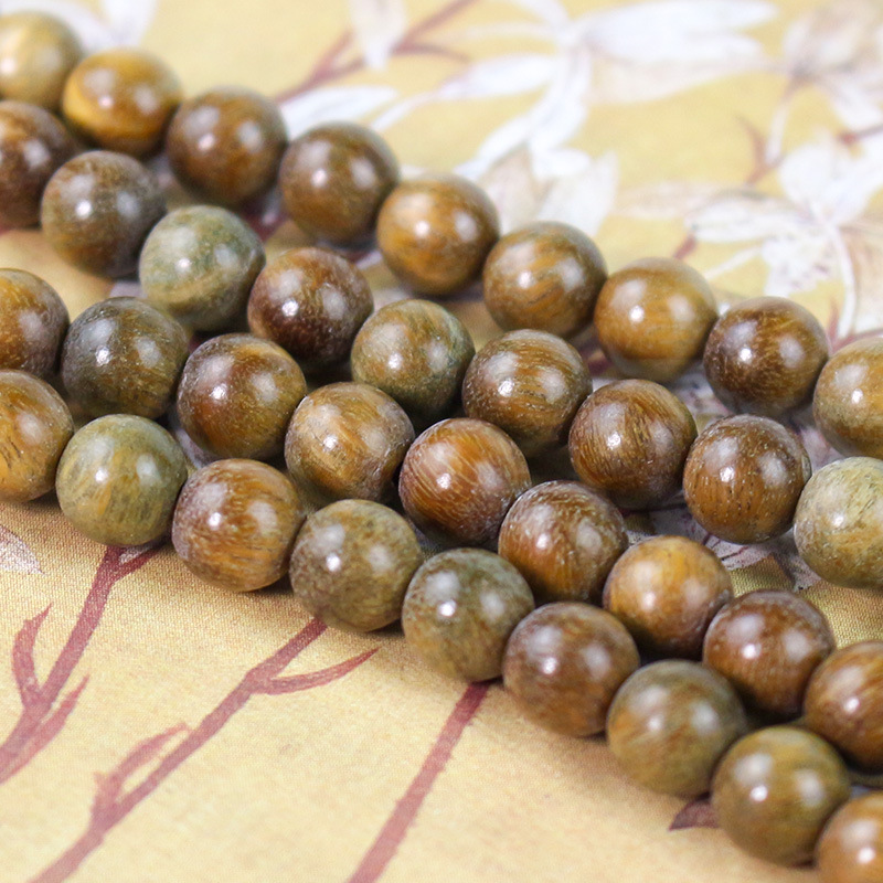 菩提之乡中国海南绿檀手串108颗佛珠念珠檀香木男女多圈手链6/8MM