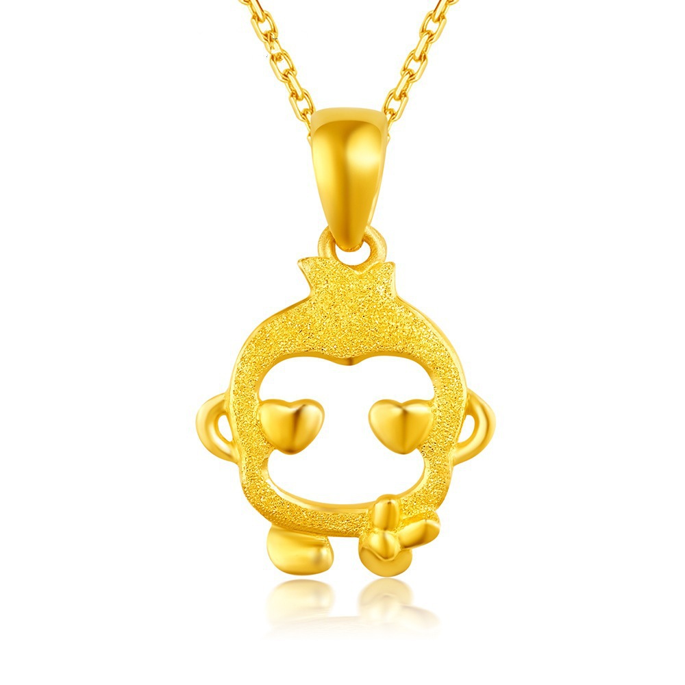 钻石之乡河南柘城河南人工钻石金嘉华款式十二生肖吊坠硬金款鼠牛