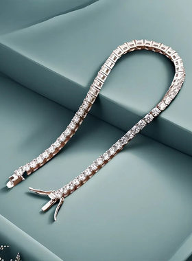 河南钻石商丘人工钻石3mm10分手链网球链S925银简约Iins小众a2622