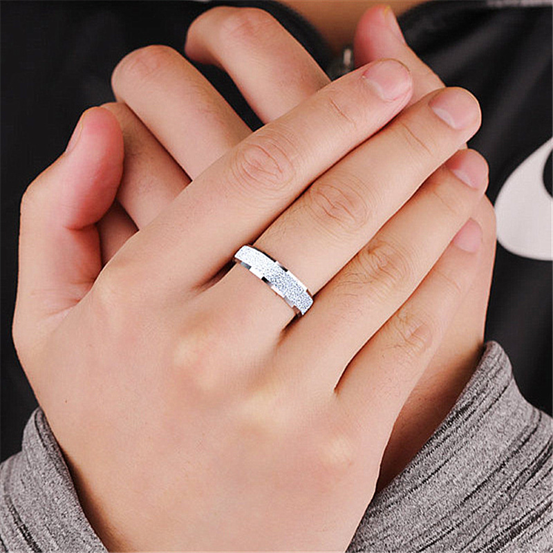 钻石之乡河南柘城河南人工钻石韩版热卖磨砂开口戒指简约个性霸气