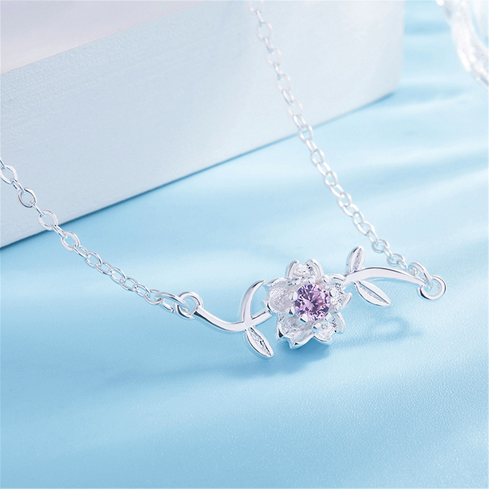 钻石之乡河南柘城河南人工钻石新款直销镀银樱花手链女款韩版时尚