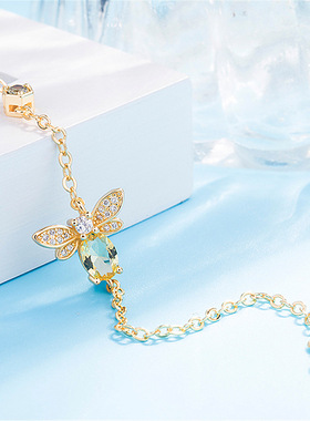 钻石之乡河南商丘wish热卖镀彩宝首饰天然黄水晶橄榄石小蜜a2639