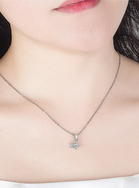 钻石之乡河南商丘直销欧美外贸时尚流行项饰脚印粉钻吊坠wisa0226