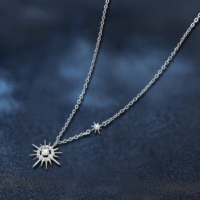 钻石之乡中国商丘莫桑钻项链小众轻奢女士锁骨时尚配饰潮流a0140