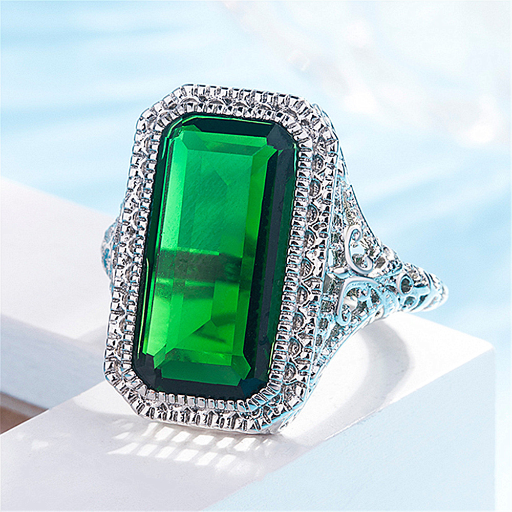 钻石之乡河南柘城河南人工钻石wish热卖欧美创意戒指女 天然祖母