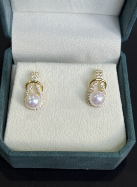 天然淡水养殖珍珠S925银耳环女气质耳饰复古耳钉高级感蚊香a2870