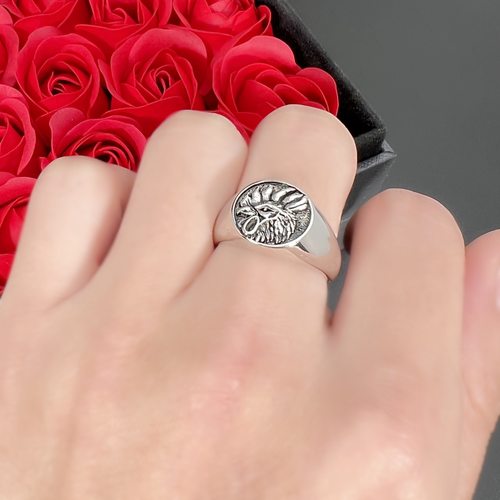 钻石之乡河南商丘欧美wish热卖雄鸡戒指环 复古泰银黑滴油霸a2744