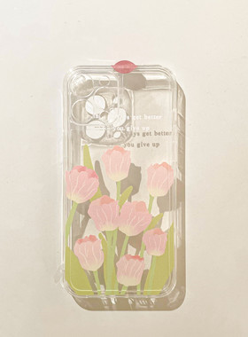 郁金香适用vivoiQOO11手机壳vivox70/50/90/80硅胶y77/30/32透明s7/6/12全包iQOOneo8/6se少女z7/5防摔10pro