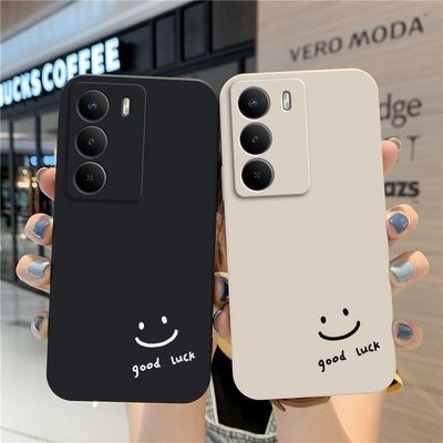 简约笑脸适用真我V70手机壳RealmeV70S新款OPPO硅胶RMX3946个性创意男女opporealmev全包软壳外壳防摔保护套