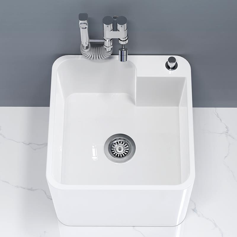 ll拖把池35CM高度卫生间矮款拖布池落地式家用正方形阳台墩布