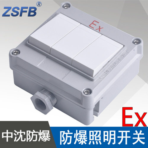 SWB-10A/IIIS防爆照明开关三开单控双控防爆墙壁开关ExdeIIBT6