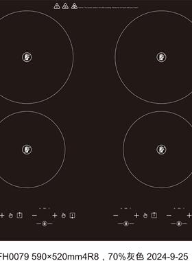 欧洲CE四头电陶炉230V6000瓦触摸多头厨房四头电陶炉
