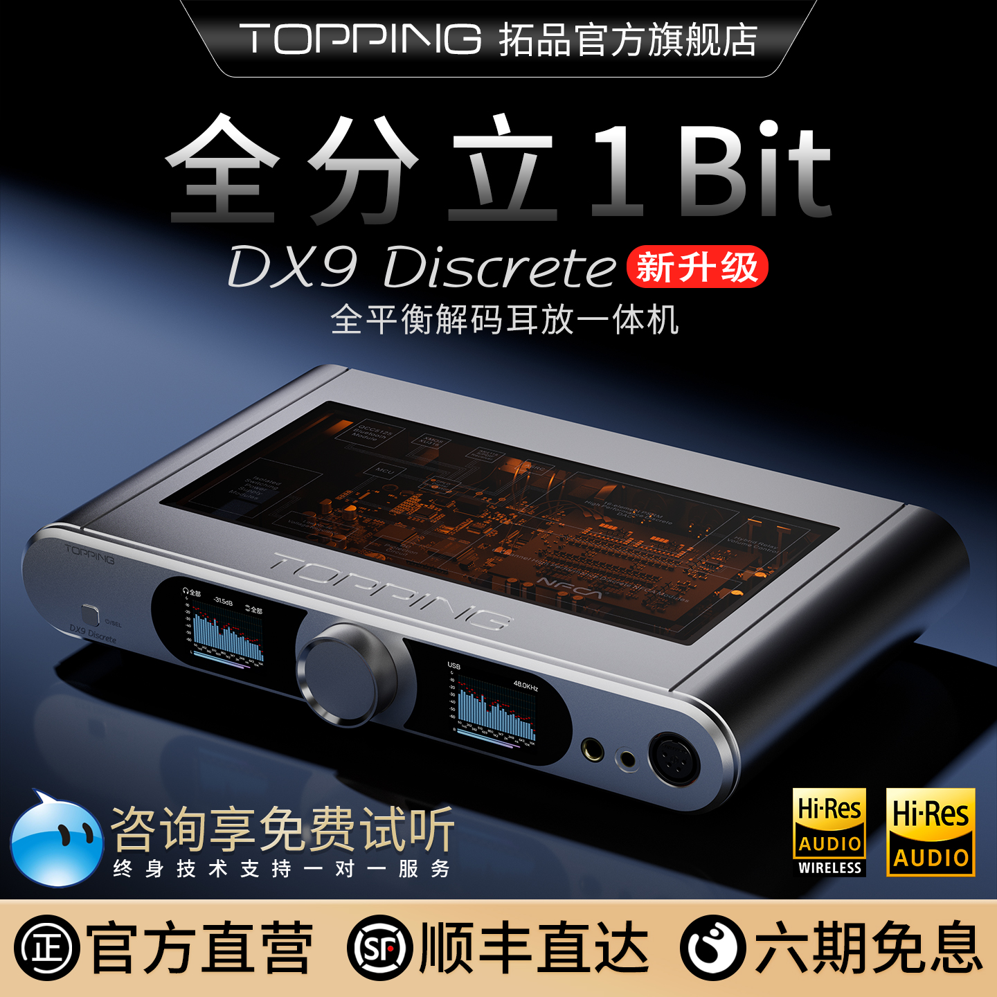 TOPPING拓品解码耳放一体机