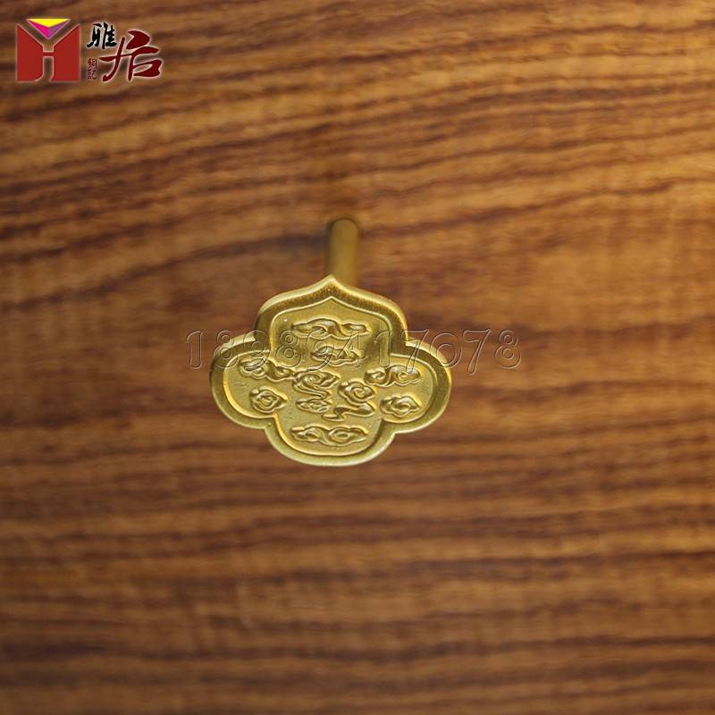 黄铜匾托 中式挂钩 牌匾云托 字画挂钩 福禄寿匾针 祥云铜钉挂钩