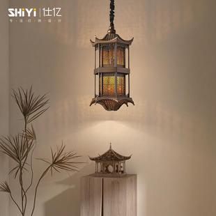 【楼阁】新中式书房卧室吊灯火锅店宴会厅餐厅灯中国风古建筑吊灯