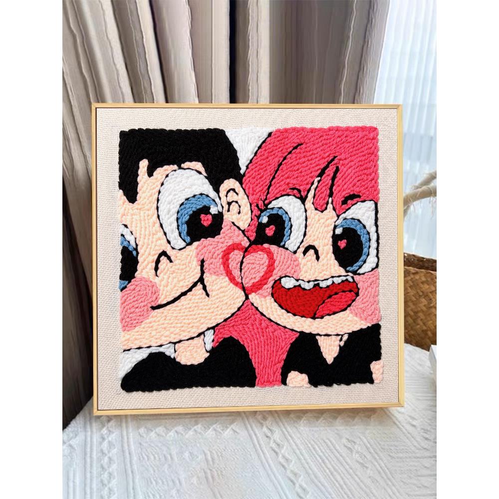 觅思YANG星蝶公主风情侣戳戳绣手工diy材料包礼物卡通装饰画闺蜜