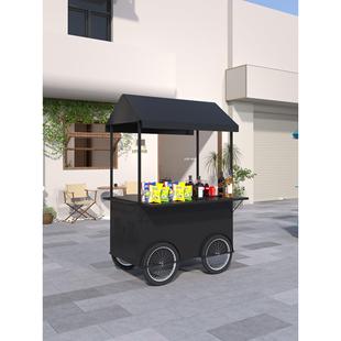 网红户外夜市花车商场铁艺摆摊车移动小吃车活动展会促销车摊位车