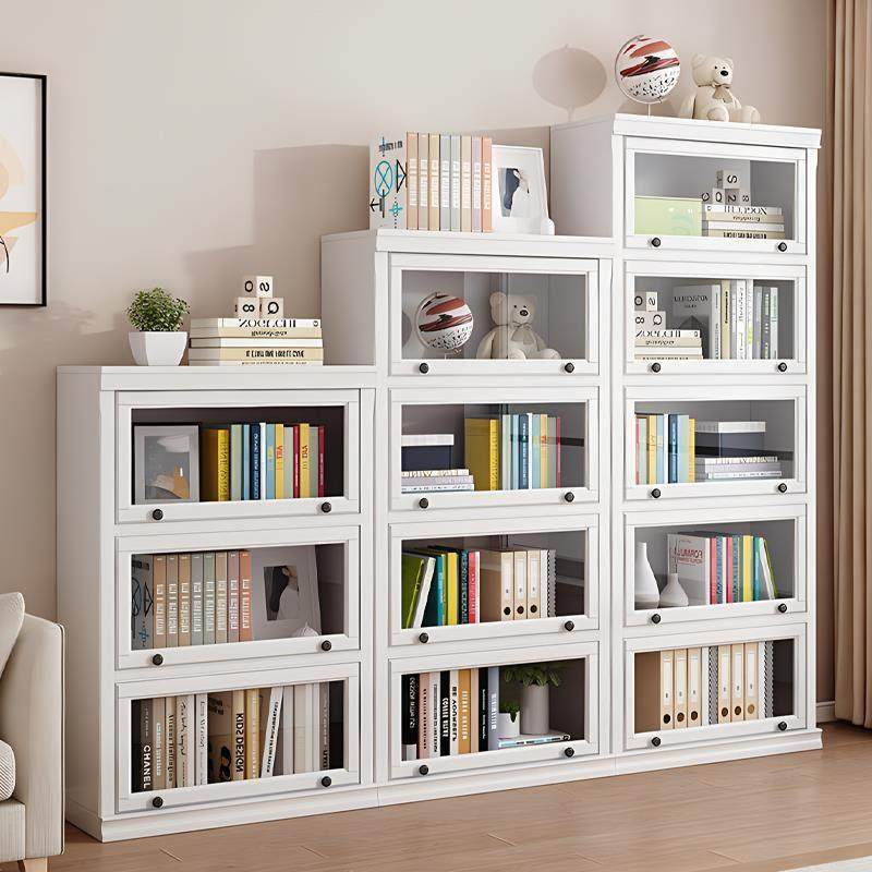 防尘实木玻璃门书柜客厅收纳柜家用卧室展示柜儿童储物柜轻奢书橱,住宅家具,组合书柜,淘宝优惠券,粉丝福利购,淘宝优惠卷