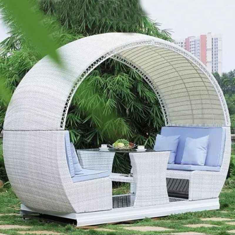 户外休闲秋千花园庭院四人动力摇椅室外民宿遮阳吊椅吊床桌椅组合