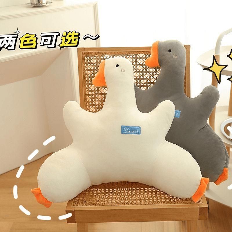 大鹅靠枕办公室靠腰沙发靠背垫久坐护腰汽车坐垫宿舍沙发靠垫g