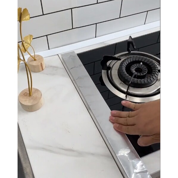 厨房防油贴纸墙边美缝贴条自粘防水封边灶台水槽边缘缝隙防霉贴纸