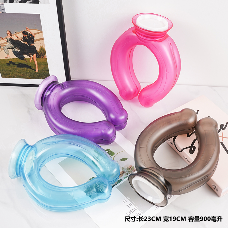 2025新款便携挂脖热水袋挂脖式热敷脖子降温冷敷冰块两用U型注水