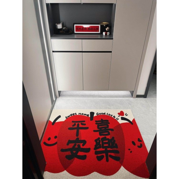 入户门地垫丝圈门口新年脚垫马年门垫进门家用耐脏防滑地毯红色,居家布艺,入户地垫,淘宝优惠券,粉丝福利购,淘宝优惠卷