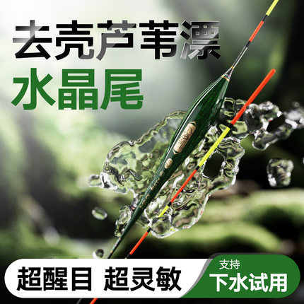 入海流芦苇加粗醒目鱼漂高灵敏水晶尾浮漂套装鲫鱼大物黑坑行程漂