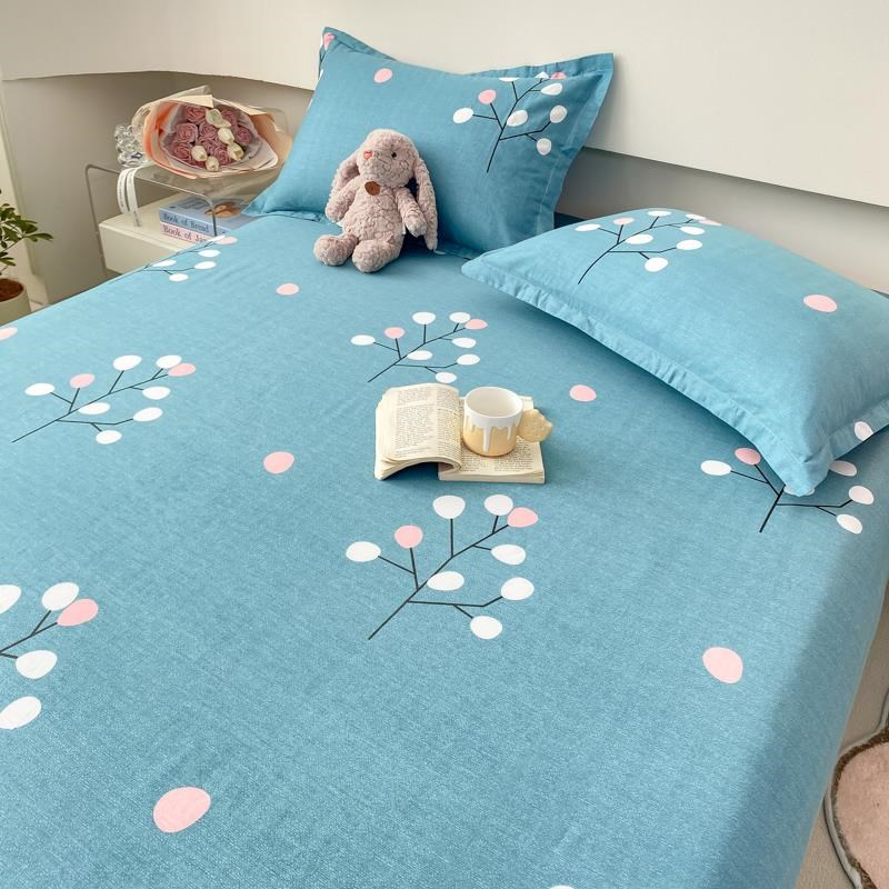 全棉床单单件夏季100纯棉布儿童单人学生宿舍被单三件套1.5米双人