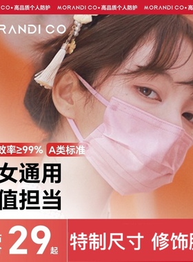 日本Morandi Co网红爆款超柔丝滑彩色薄防寒男女款成人独立装口罩