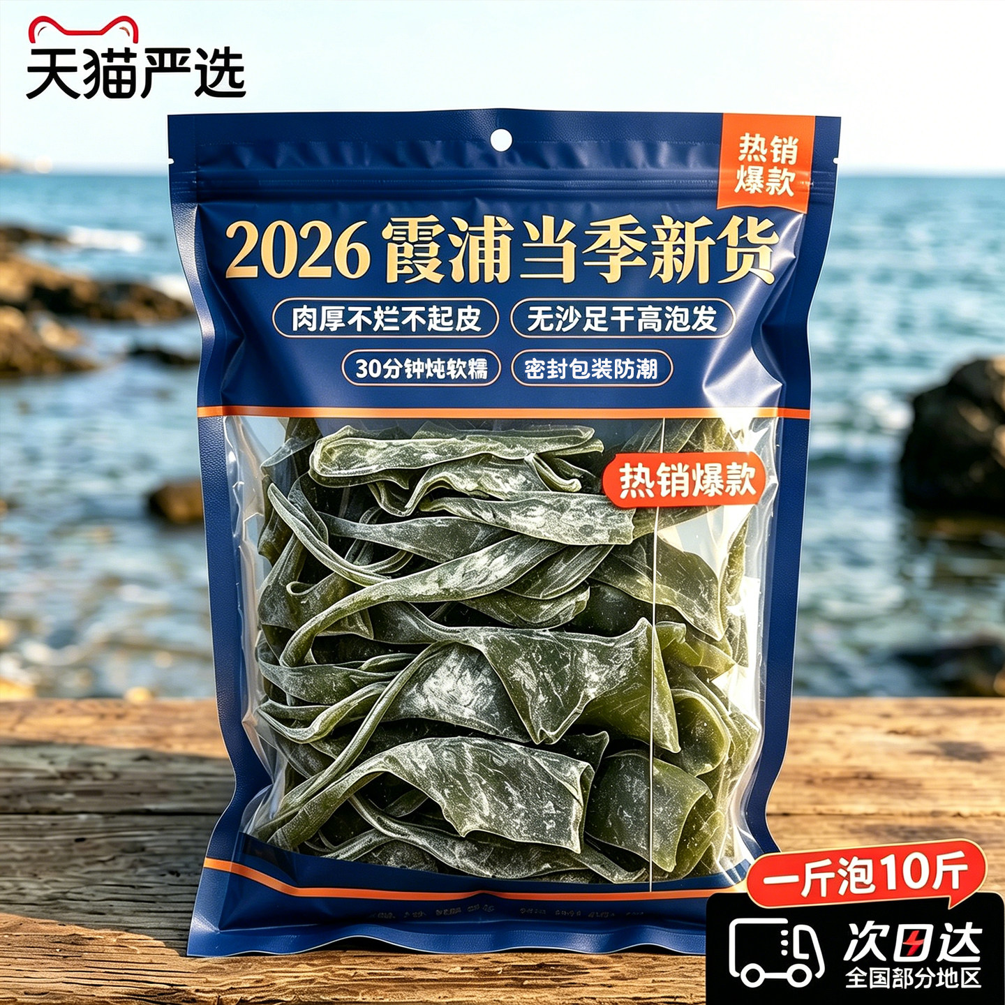 海带头干货特级厚正宗福建霞浦海带头新货干海带煲汤根梗无沙凉拌