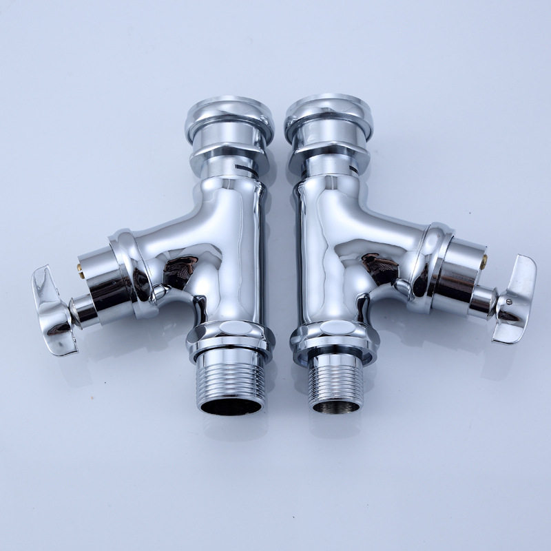 晨露公共厕所延时大便冲洗阀卫生间老式手拧角式6分冲水阀自闭阀