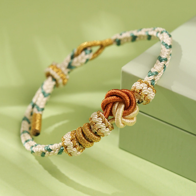 龙结新品穿黄金手工编织曼陀罗结手链小众设计送闺蜜女友手绳直销