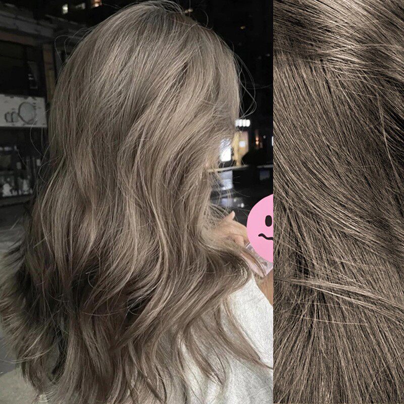 稻香茶色染发剂2024流行色纯自己在家染发显白植物不是泡沫染发膏