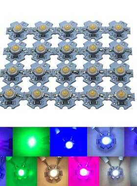20mmPCB红绿蓝白大功率1W3W5W仿流明3-5V灯板USB 5V灯珠led光源板