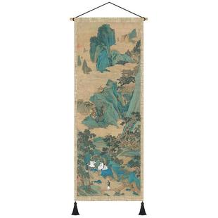 古典民宿古代双层加厚布艺挂画古风空间画挂布挂毯墙壁装 中式 饰