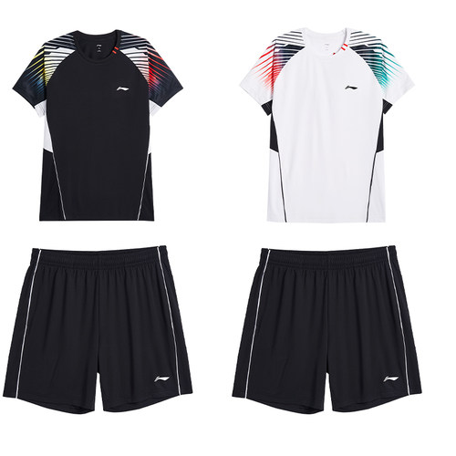 李宁羽毛球服套装速干透气男女款