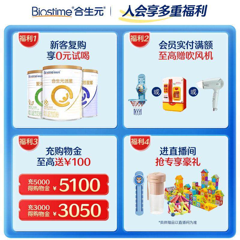 合生贝塔星学龄前儿童成长配方粉4ZUH段800元6罐乳奶桥蛋g白原罐,婴童奶粉,儿童奶粉（4段）,淘宝优惠券,粉丝福利购,淘宝优惠卷