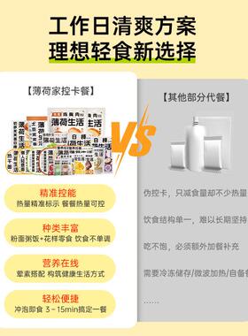 薄荷生活液低断覆食餐5即天控卡早午餐营养代餐轻食含脂食1RCQ食