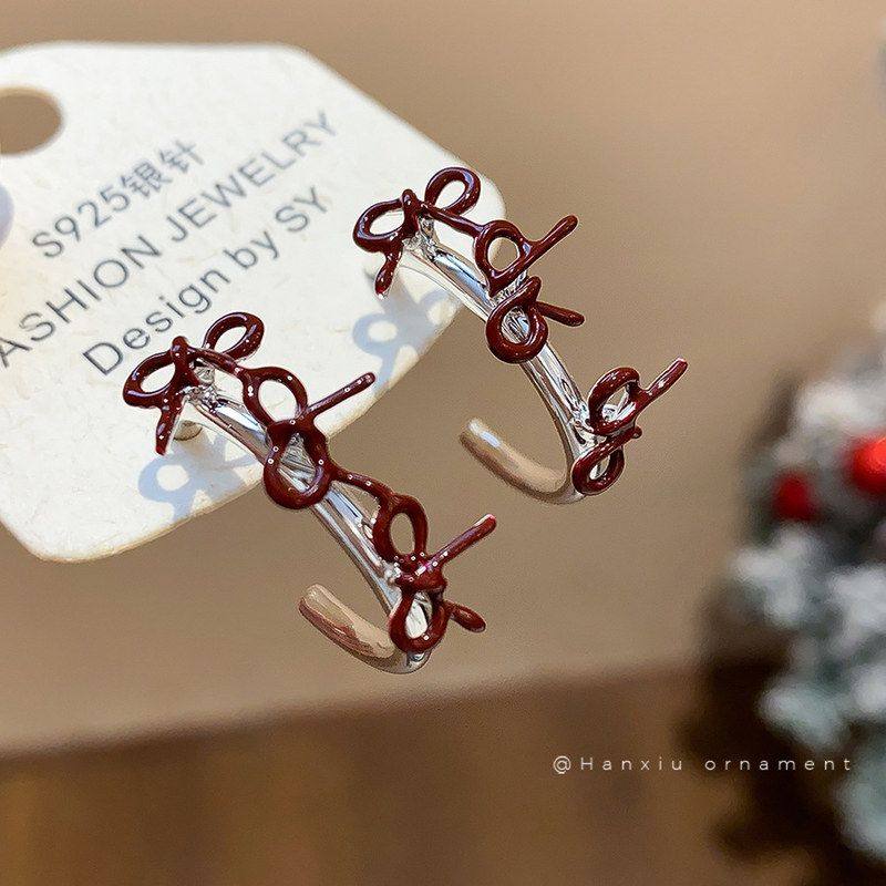 蝴蝶结轻奢滴油简约耳钉形高级感耳环甜美银针C气质百搭耳饰时尚,饰品/流行首饰/时尚饰品新,耳环,淘宝优惠券,粉丝福利购,淘宝优惠卷