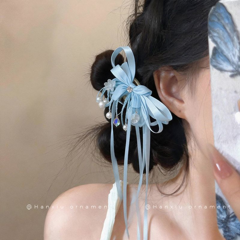 批发高级感新娘梦幻蝴蝶发饰法式