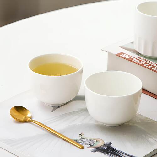45%骨瓷纯白骨瓷茶水杯