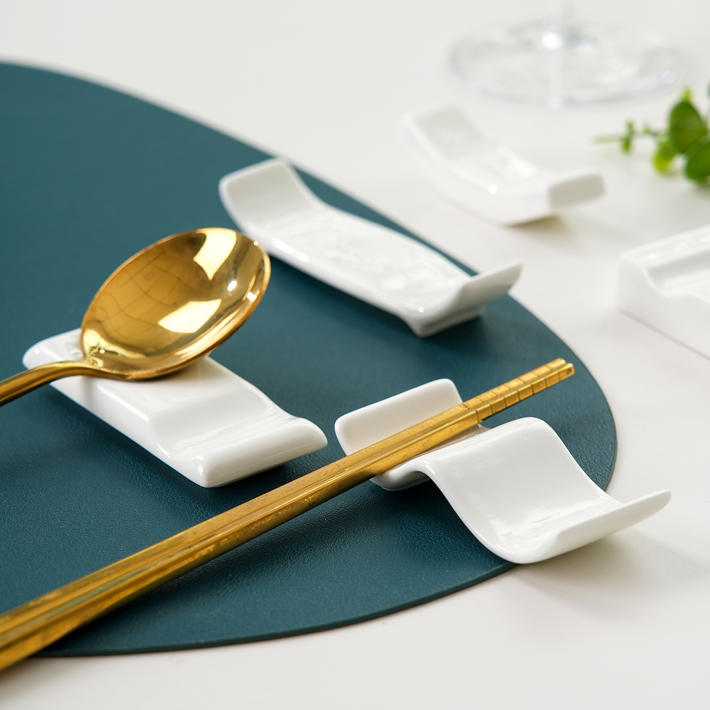 雅雅姑姑优质无铅实心骨瓷筷架