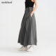 MONO FLAT条纹不规则伞裙 高腰宽松A字半身裙