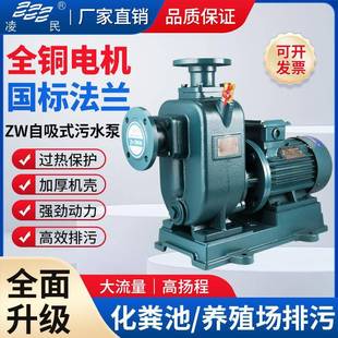 离心泵高扬程抽水泵管道增压大流量无堵塞污水排污泵 定制zw自吸式