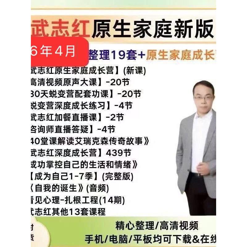 2026年4月武志红原生家庭