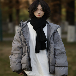 牧游昏昏 90白鸭绒日系复古连帽羽绒服冬季保暖羽绒服外套男女