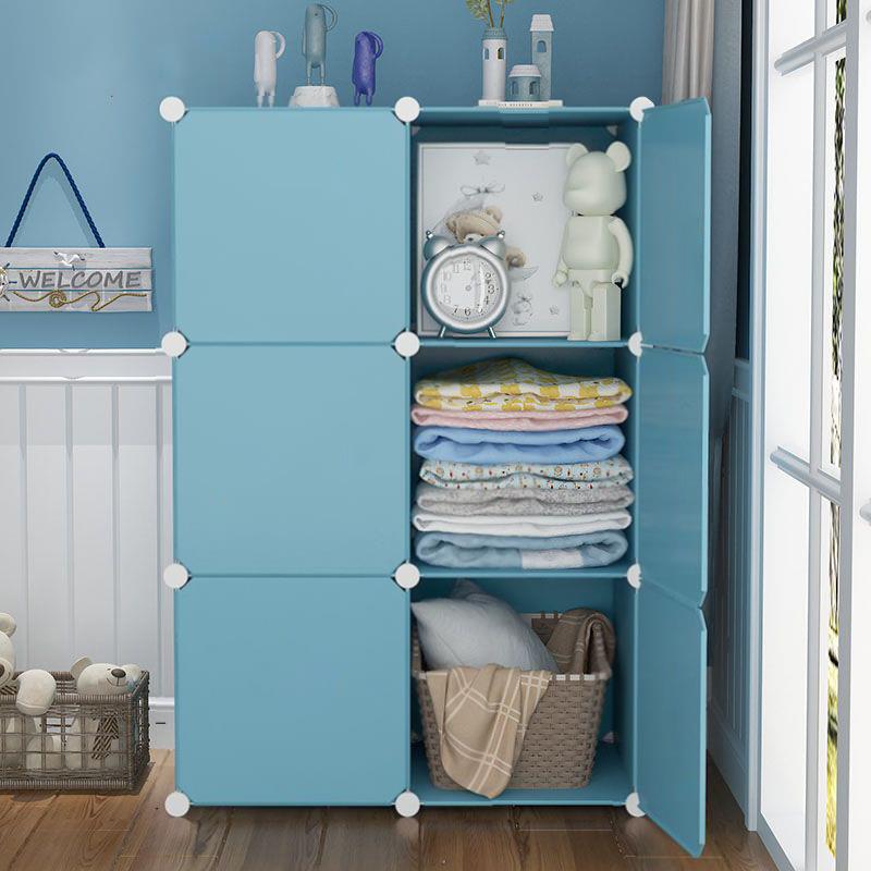 衣柜卧室出租房简易组装家用宿舍多功能塑料经济型收纳柜子收纳柜