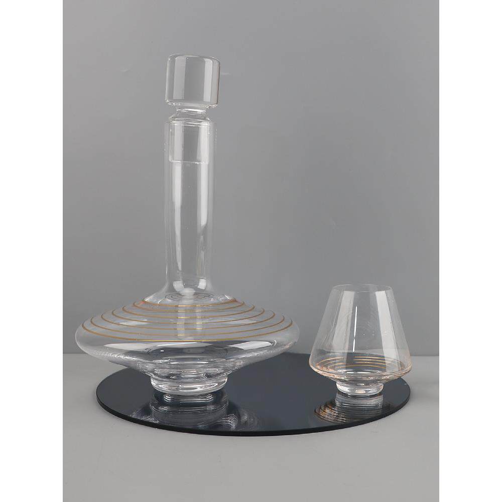 现代轻奢玻璃醒酒器样板间酒吧家居酒柜红酒家用套装酒具装饰摆件