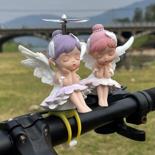 芭蕾舞女演员汽车装饰品自行车电池电动车摩托车装饰头盔美女形象